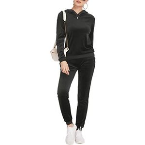 Dames Velours Joggingpak voor Winter - Warm Sportpak met Capuchon, Jumpsuit en Broek - S-XXL