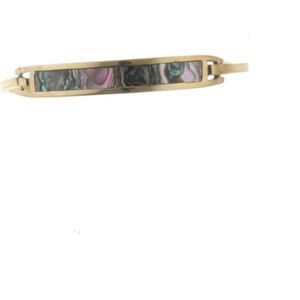 Behave Armband - vintage - goud kleur - schelp - abalone - 17 cm