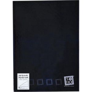 Notitieboek A4 harde kaft gelinieerd - Zwart - Gratis Verzonden