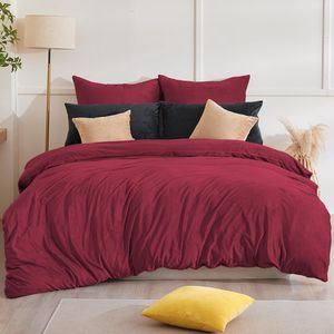 Winter Flanellen beddengoed, 200 x 200 cm, 3-delig, warm, pluizig, teddypluche, beddengoedset, voelt aan als kasjmier, microvezel fleece, 1 dekbedovertrek + kussensloop, 2 stuks, 80 x 80 cm,