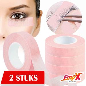 2x Wimper tape- Wimperextensions - Wimperlift - beautytape -Medische Tape Valse Wimpers- tool - huidvriendelijk - Medisch Tape 1,25cm x 9,14m Hypoallergeen - Beauty Tape - Medisch Plakband - Medische Mascaraborstel Wimperverlenging
