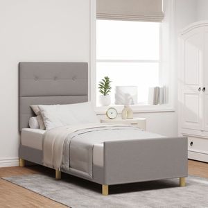 vidaXL - Bedframe - Taupe - 80x200 - cm - Stof