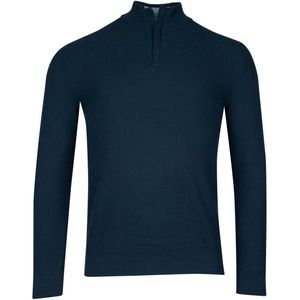 Baileys - Half Zipper - Trui - Donkerblauw - 100% Katoen