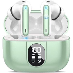 Bluetooth Hoofdtelefoon Draadloos met Deep Bass en 40 uur Speeltijd - In-Ear Oordopjes met Touch-Control en IP7 Waterdicht