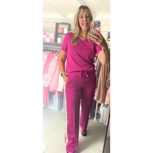 Ambika scuba sterrenbroek - Fuchsia - Wide leg - Maat S