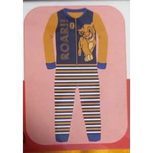 Lion King onesie - pyjama - fleece - maat 116/128 - 6/8 jaar