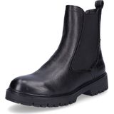 Tamaris - Chelsea-boots - Zwart - Enkellaarsjes met Blokhak en Contrast-frame-naad