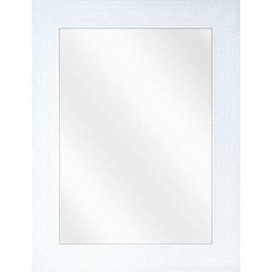 Spiegel met Lijst - Wit - 46 x 56 cm - Sierlijk - Structuur