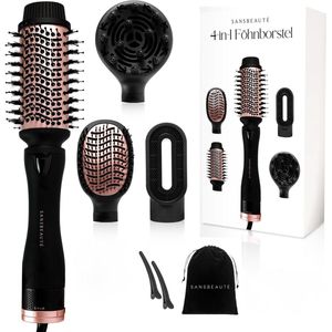 Sansbeauté® 4-in-1 Fohnborstel - Multistyler - Zwart - Haarborstel - Warmteborstel