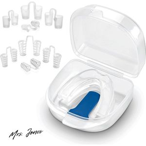 Mrs. Jones Tandheelkundig Apparaat tegen Snurken Tanddruppel 8 Neusdilator Effectieve Snurkbescherming Veilig Geurloos en Zacht Slaap Bruxisme Werkt op de Oorzaken van Slechte Slaap .