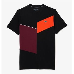Lacoste T-shirt Zwart / Bordeaux Heren