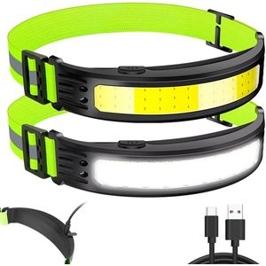 Soroh® - Hoofdlamp oplaadbaar - LED hoofdlamp - Waterdichte hoofdlamp - Hoofdlamp met sensor - COB LED hoofdlamp - USB oplaadbare hoofdlamp - Hoofdlamp outdoor - Sterke hoofdlamp LED - Handenvrije hoofdlamp - Camping hoofdlamp