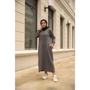 Tuniek trui jurk lang hijab | Grijs