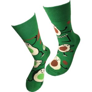 Verjaardag cadeau - Avocado sokken - vrolijke sokken - valentijn cadeau - aparte sokken - grappige sokken - leuke dames en heren sokken - moederdag - vaderdag - Sokken waar je vrolijk van wordt - Maat 36-41