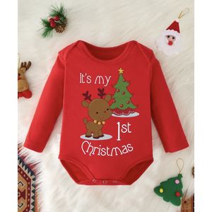 Kersttrui kerst rood jongens meisjes maat 1-2 jaar