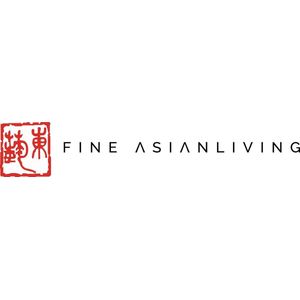 Fine Asianliving Chinese Tafellamp Keramiek Porselein met Kap Handgeschilderd