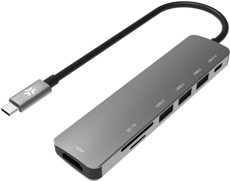 Celly PROHUB7IN1 Bedraad USB 3.2 Gen 1 (3.1 Gen 1) Type-C Grijs