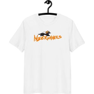 Bitcoin T-shirt - Noderunners Honeybadger - Unisex - 100% Biologisch Katoen - Wit - Maat S | By BitPopArt | | Bitcoin cadeau| Bitcoin T-shirt| Bitcoin Shirt| Bitcoin Merch| Bitcoin Merchandise| Bitcoin Kleding| Crypto T-shirt