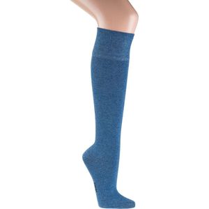 2 Paar unisex top kwaliteit katoenen kousen – naadloos – zonder elastiek – jeansblauw – maat 35/38