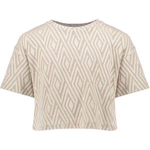 Geisha - Jacquard top - Sand-Off-white - Maat 128