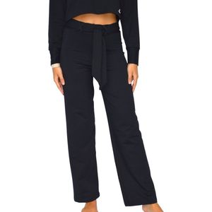 Zwarte dames kledingset met hoge taille broek - Flared - Dames kleding - High waist - Crop top - zwart - M