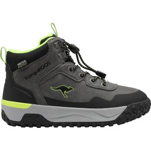 KangaROOS K-NB VIVI RV high-top children's unisex sneakers with warm lining Steel Grey/Limetta