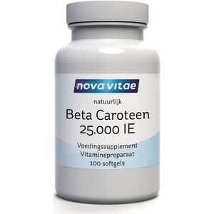 Nova Vitae - Beta Caroteen - Beta Carotene - 25.000 IE - 100 softgels
