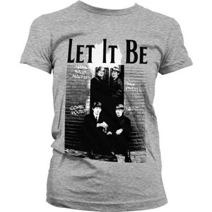 The Beatles Dames Tshirt -XL- Let It Be Grijs