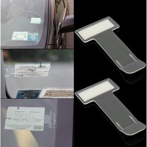 Parkeerkaarthouder I Parkeerticket Houder I Parkeerkaart Houder I Auto Clip houder I Parkeerkaartclip I 2 Stuk I Wit
