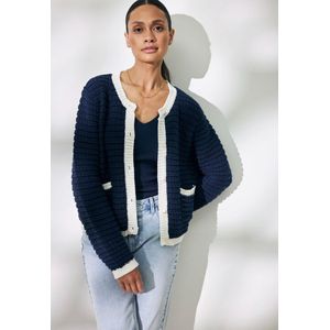 Mexx Vest Gebreid Navy - Maat Xs
