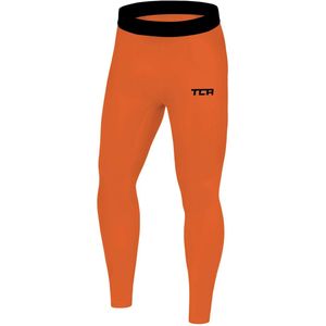 TCA Superthermische compressiepanty voor heren en kinderen, Oranje, 8-10 jaar