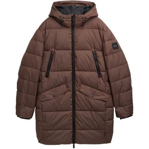 TOM TAILOR - Gewatteerde Jas - Donkerbruin - Normale Pasvorm