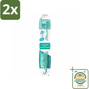 Elmex - Tandenborstel - Sensitive Professional Extra Zacht - Voor Gevoelige Tanden - 1 tandenborstel - Voordeelverpakking - 2 stuks - Zachte tandenborstel - Tandenborstel interdentale ruimtes