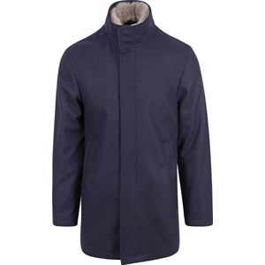 Suitable Hirsch Coat Wol Blend Navy - Maat 50 - Heren - Manteau et blouson