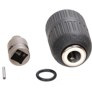 Boorbeugel met sleutelloze 1/2 Inch Socket Vierkante Vrouwelijke Adapter - Quick Change Converter - 1/2-20UNF schroefdraad Mount - 0.08""-0.5""(2-13mm) Houding