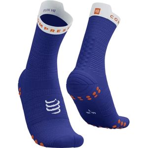 Pro Racing Socks v4.0 Run High - Dazz Blue/White- Hardloopsokken