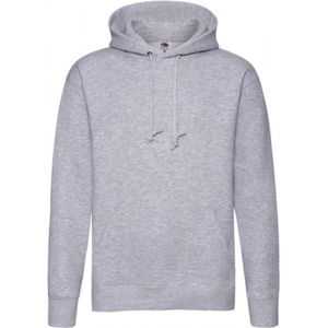 Premium Hooded Sweat - Heather Grey - S - Fruit of the Loom