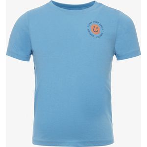 TwoDay jongens T-shirt met smiley blauw - Maat 110/116