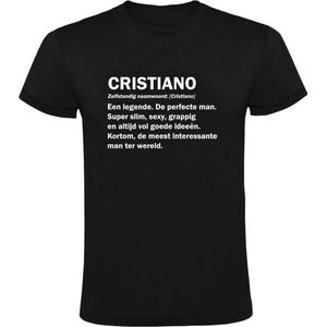 Cristiano grappig Heren t-shirt | verjaardag | cadeau | kado | shirt | Zwart