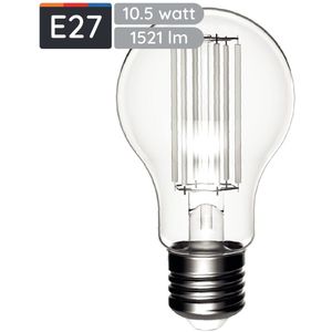 Avide E27 LED Filament Lamp 10.5W - 1521lm - 2700K - Extra Warm Wit - LED Globe A60 - Vervangt 100W Gloeilamp