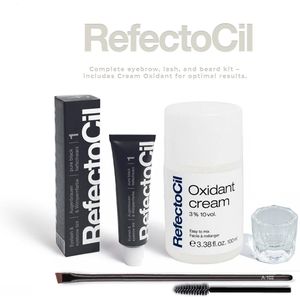 RefectoCil - Wenkbrauw-, Wimper- & Baardverf Kit - Zwart - Complete Kit