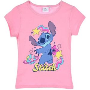 Disney Stitch - T-shirt Disney Stitch - roze - meisjes - maat 98