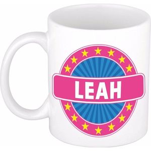 Leah naam koffie mok / beker 300 ml - namen mokken