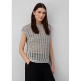 Gebreide Trui - Mouwloos - Katoenmix - Normale Pasvorm