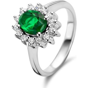 Parte Di Me Mia Colore - Dames - Ring - Groen/Zilver - Maat 54