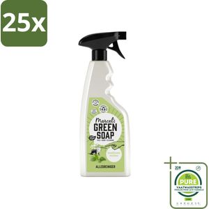 25 x Marcel's Green Soap - Allesreiniger Spray - Basilicum & Vetiver gras - Natuurlijk & effectief - 500 ml - Grootverpakking - Allesreiniger - Schoonmaakspray - Milieuvriendelijk - Biologisch Afbreekbaar - Vegan