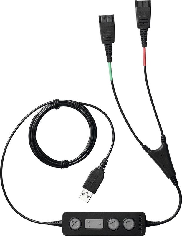 Jabra 265-09 audio kabel USB2.0 2x QD Zwart