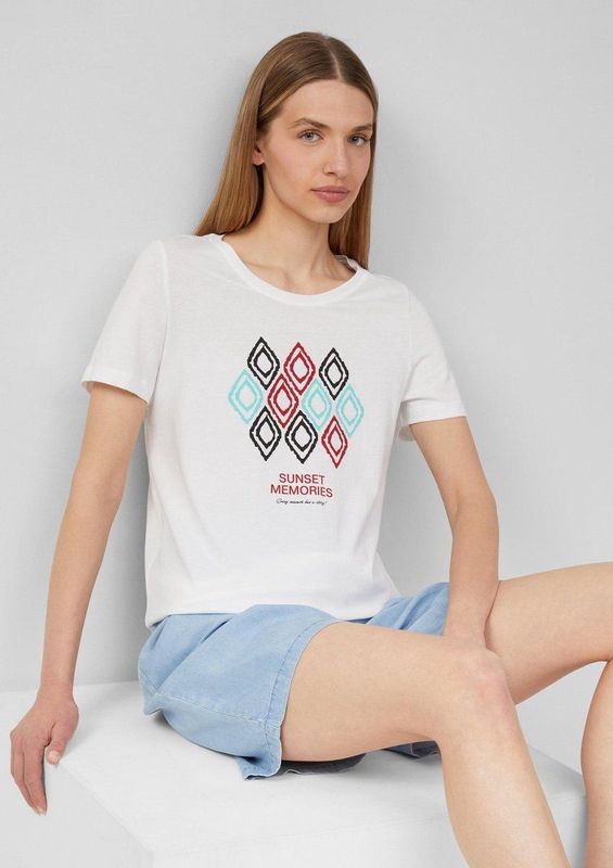 T-shirt - Print - Jersey - Ronde Hals - Normale Pasvorm