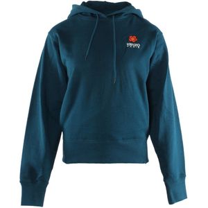Kenzo - Classic Crest Hoodie - Blauw - Dames - Katoen