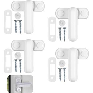 Window Lock Set - 4 Pcs, Burglar Security Locks for Windows, Durable Steering Wheel Metal Caravan Lock, UPVC Doors and Windows